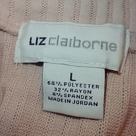 Liz Claiborne cowl neck sweater Large Rose Quartz - Picture 4 of 8